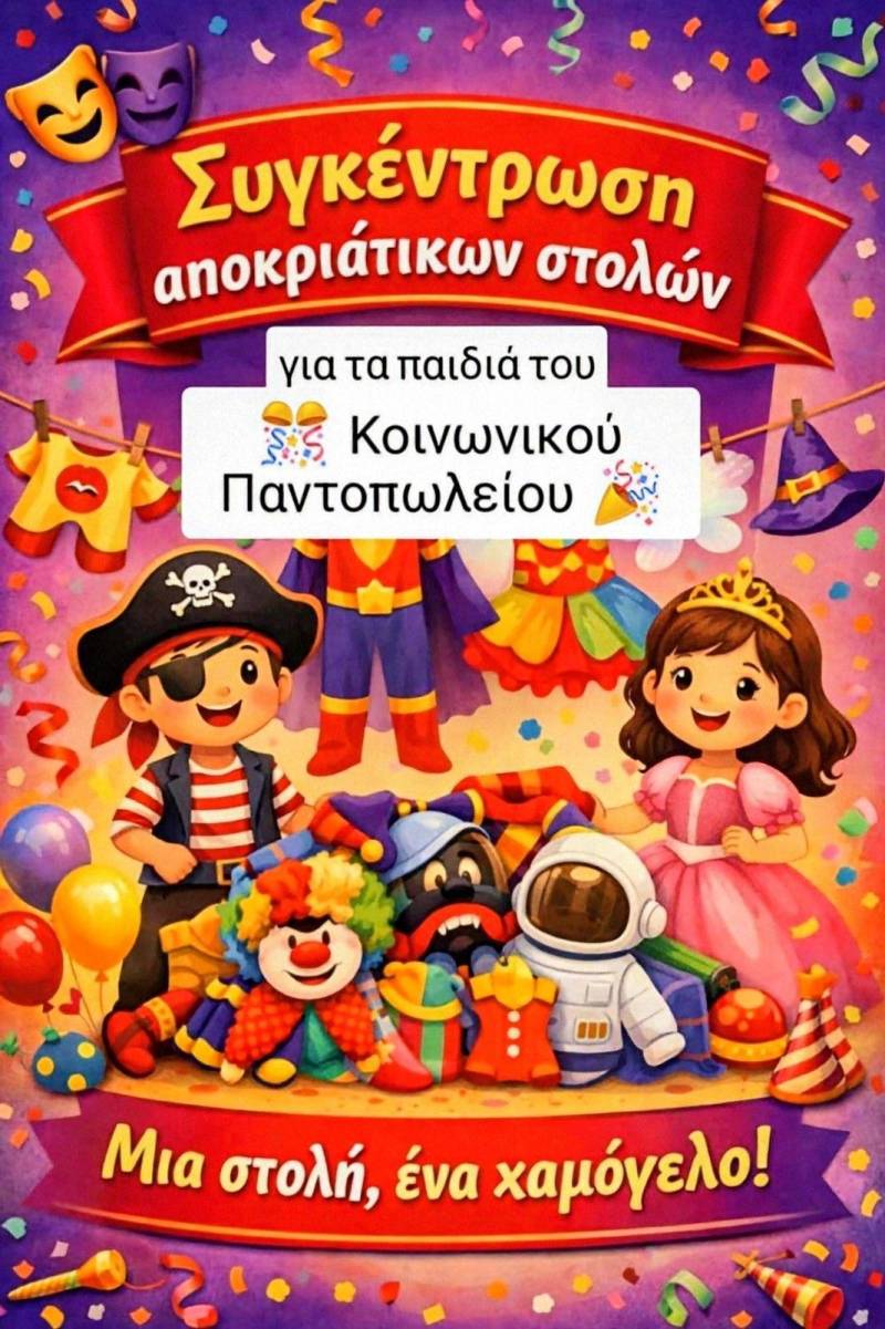 Αποκριάτικη Δράση Αγάπης από το Κοινωνικό Παντοπωλείο Δήμου Νάουσας